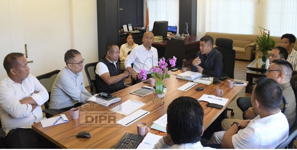 Deputy Commissioner B Henok Buchem along with other officials during a coordination meeting held at the DC’s office chamber in Kohima on October 22. (DIPR Photo)